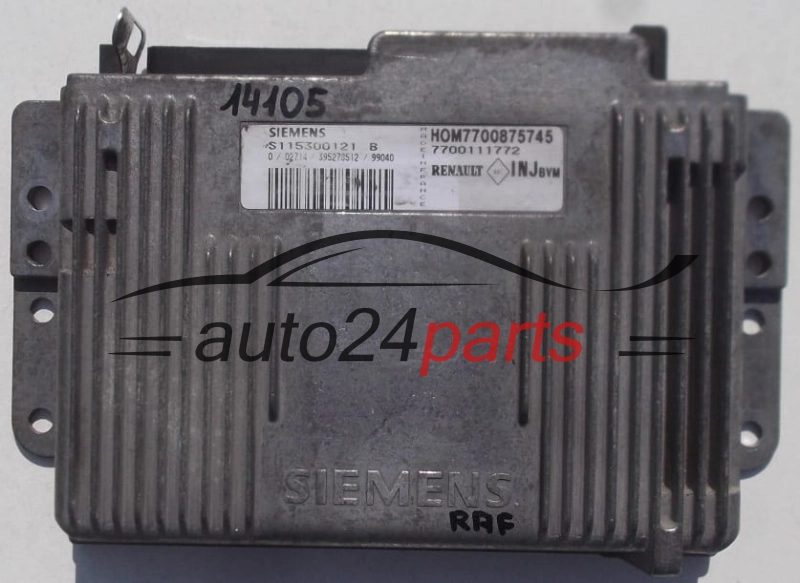 KOMPUTER STEROWNIK SILNIKA RENAULT MEGANE SCENIC 1.6 SIEMENS S115300121 B