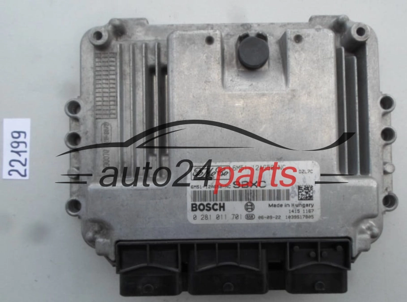 KOMPUTER STEROWNIK SILNIKA FORD FOCUS 1.6 TDCI BOSCH 0 281 011 701, 0281011701, 6M51-12A650-NC, 6M5112A650NC, 12A650NC, 1039S17805