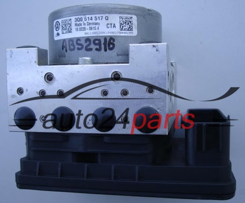 POMPE HYDRAULIQUE ET CALCULATEUR d'ABS VW VOLKSWAGEN GOLF 3Q0614517Q, 10.0220-0610.4, 10022006104, 3Q0907379Q, 10.0916-0317.3, 10091603173