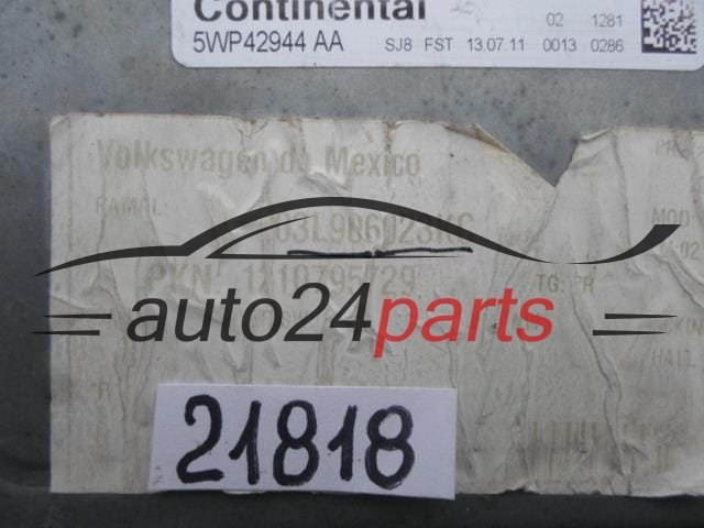 KOMPUTER STEROWNIK SILNIKA VW VOLKSWAGEN BEETLE 1.6 TDI 03L 906 023 KC, 03L906023KC, 5WP42944 AA, 5WP42944AA, PCR2.1