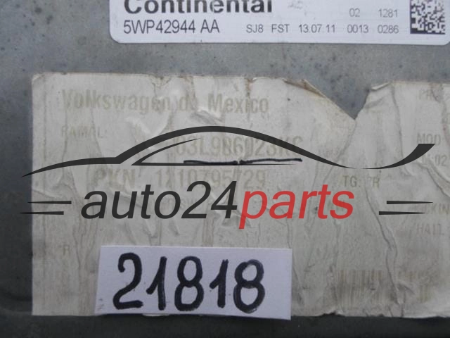 KOMPUTER STEROWNIK SILNIKA VW VOLKSWAGEN BEETLE 1.6 TDI 03L 906 023 KC, 03L906023KC, 5WP42944 AA, 5WP42944AA, PCR2.1