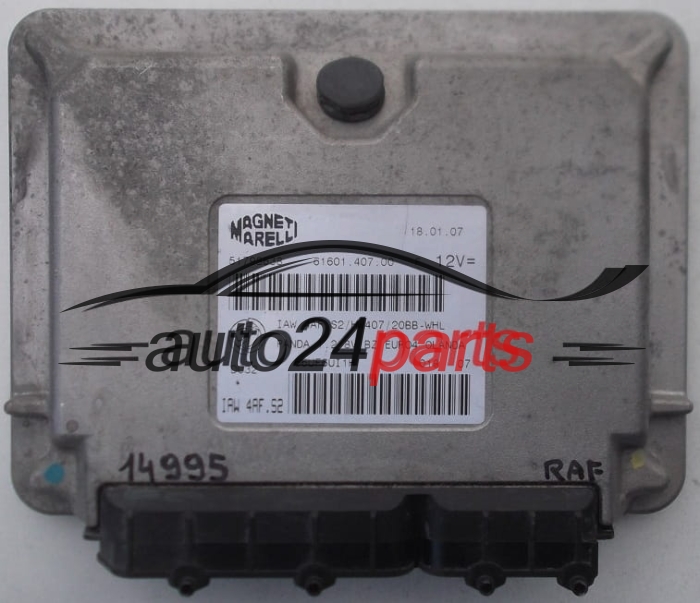 ECU CENTRALITA DE MOTOR FIAT PANDA 1.2 MAGNETI MARELLI IAW 4AF.S2,  51798638, 61601.407.00