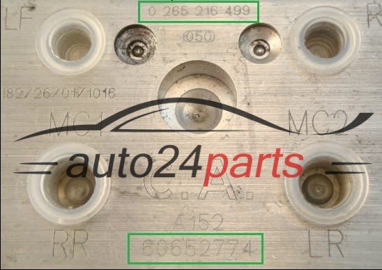 POMPE HYDRAULIQUE ET CALCULATEUR d'ABS ALFA ROMEO BOSCH  0265216499, 60652774