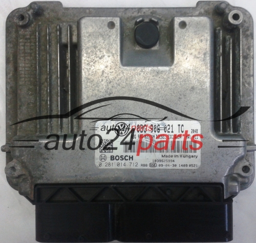 MOTORSTEUERGERÄT ECU STEUERGERÄT SKODA OCTAVIA 2.0 TDI 03G906021TC, 03G906021AN, BOSCH 0281014712