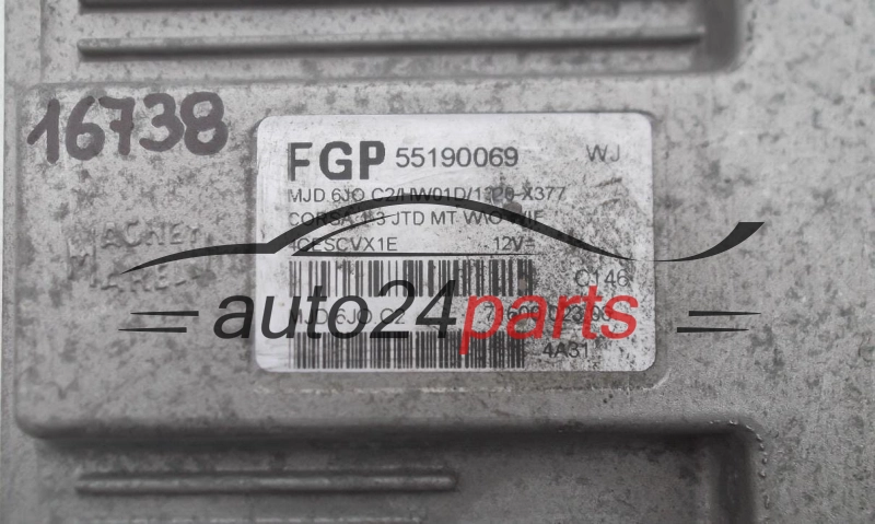 FGP 55190069 WJ Sterownik silnika Opel Corsa C 1.3 CDTI Z13DT Y13DT Magneti Marelli MJD6JO.C2