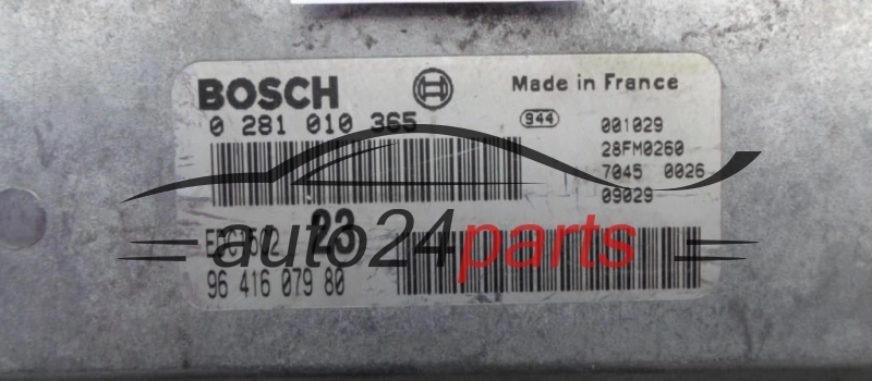 KOMPUTER STEROWNIK SILNIKA CITROEN C5 2.0 HDI BOSCH  0281010365, 9641607980