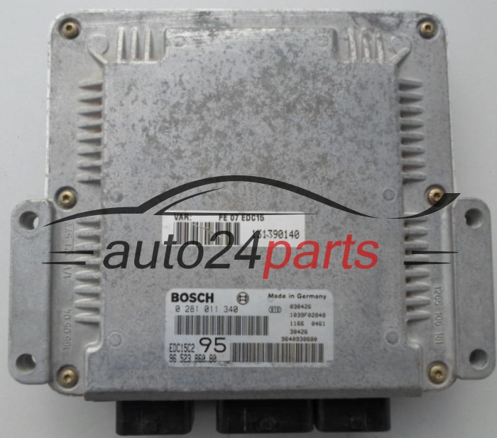 CALCULATEUR MOTEUR CITROEN C5 2.0 HDI BOSCH 0 281 011 340,  96 523 860 80