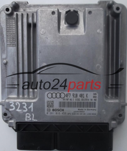 MOTORSTEUERGERÄT ECU STEUERGERÄT AUDI A6 2.7 TDI 4F7910401K, 4F7 910 401 K, 4F0907401E, 4F0 907 401 E, BOSCH 0281016459, 0 281 016 459, DIESEL EDC17CP14 CANA 0050 1039S38054