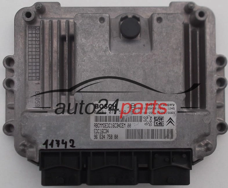 : KOMPUTER STEROWNIK SILNIKA CITROEN PEUGEOT 1.4 HDI BOSCH 0 281 011 861, 0281011861, 96 570 611 80, 9657061180, 9654490280 