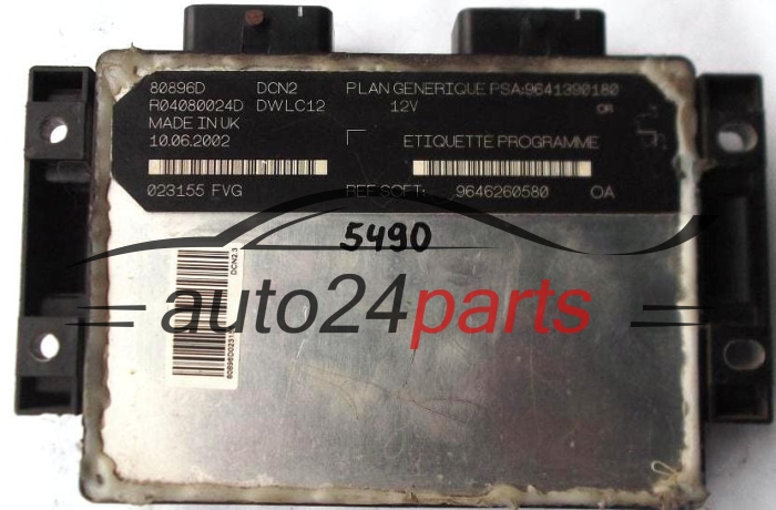KOMPUTER STEROWNIK SILNIKA CITROEN C15 1.9 LUCAS R04080024D PSA: 9641390180 SOFT 9646260580, DCN2, DWLC12