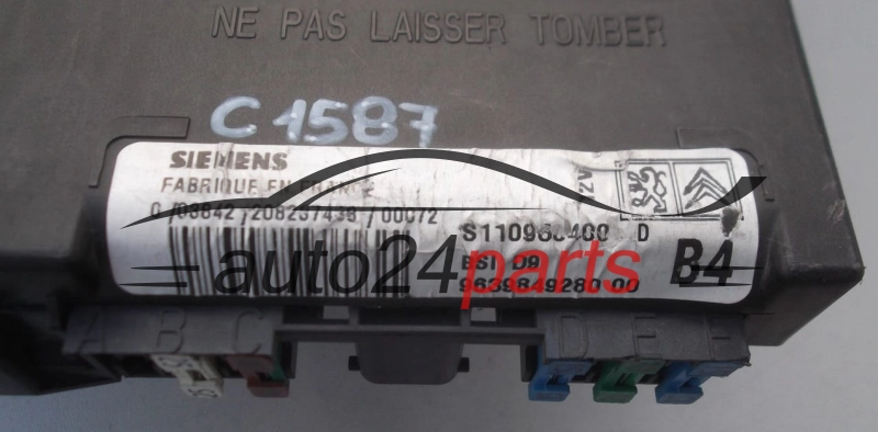 CENTRALKA MODUL BSI PEUGEOT 2.0 S110950400 D, S110950400D, 9639849280