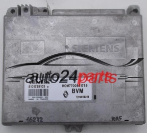 KOMPUTER STEROWNIK SILNIKA RENAULT CLIO SIEMENS S101729103 D, S101729103D, HOM7700851758