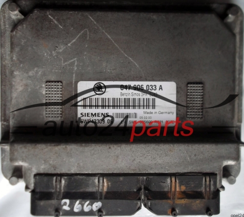 MOTORSTEUERGERÄT ECU STEUERGERÄT SKODA FABIA 1.4 MPI AME 047906033A, SIEMENS 5WP43309 06
