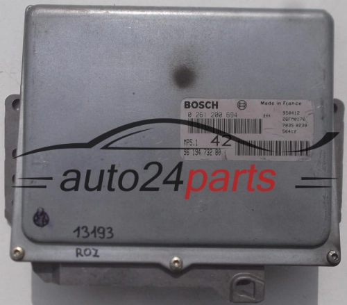 KOMPUTER STEROWNIK SILNIKA PEUGEOT 306 BOSCH 0 261 200 694, 0261200694, 96 194 732 80, 9619473280 - 13193