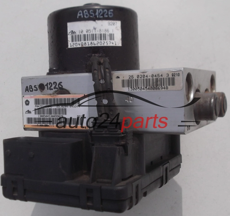ABS POMPA I STEROWNIK CHRYSLER VOYAGER MINIVAN ATE 10.0511-8186.1, 10051181861, P04721428AC, ATE 25.0204-0453.4, 25020404534, 25.0204-0454.3, 25020404543, 25.0946-0180.3, 25094601803