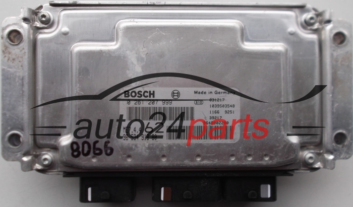 MOTORSTEUERGERÄT ECU STEUERGERÄT CITROEN C2 1.6 BOSCH 0 261 207 999, 0261207999, 96 534 918 80, 9653491880, 9648002280, ME7.4.4 62