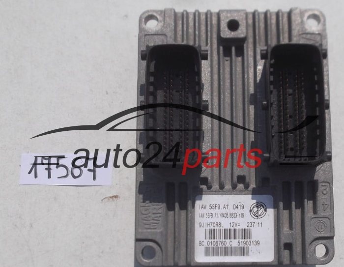 KOMPUTER STEROWNIK SILNIKA FIAT LANCIA 1.2-1.4 IAW 5SF9.A1, IAW5SF9A1, 51903139