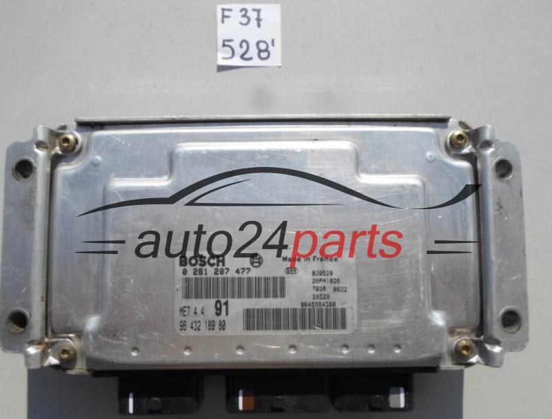 PEUGEOT 206 1.6 BOSCH 0 261 207 477, 0261207477, 96 432 189 80, 9643218980, ME7.4.4 91
