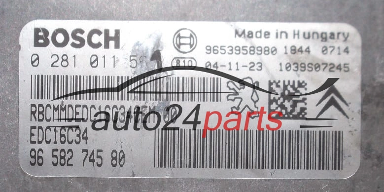 MOTORSTEUERGERÄT ECU STEUERGERÄT CITROEN C5 1.6 HDI BOSCH 0 281 011 561