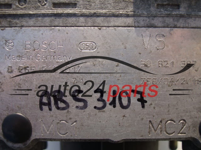POMPE HYDRAULIQUE ET CALCULATEUR d'ABS VOLVO S40 V40 BOSCH 0 265 215 017, 0265215017, 30821397, 0273004125