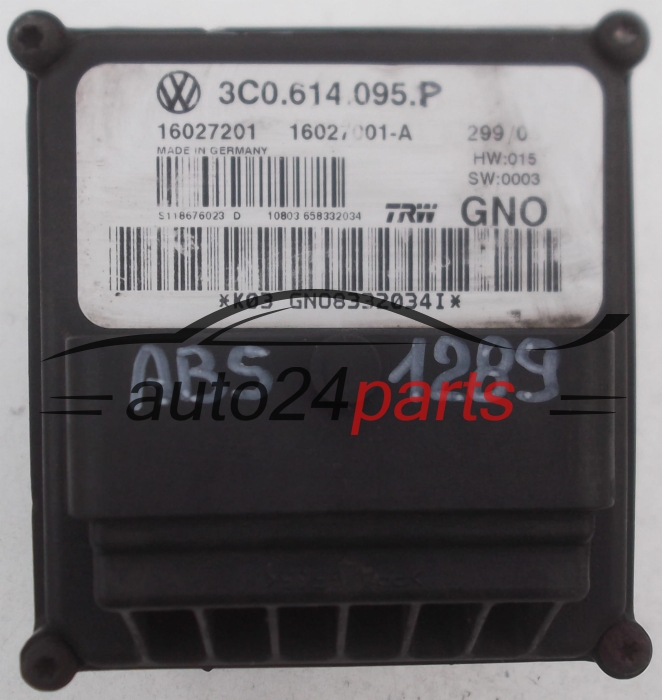 ABS VOLKSWAGEN PASSAT 3C0.614.095.P, 3C0614095P, TRW 16027001-A, 16027001A, 16027201, S118676023D