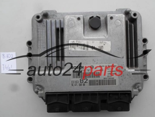 PEUGEOT 206 1.4 HDI BOSCH 0 281 010 707, 0281010707, 96 471 580 80, 9647158080, 9647785580, EDC16C3 82, 1039S00914