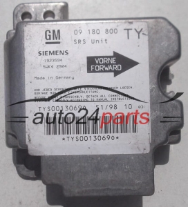 AIRBAG STEUERGERAT OPEL VECTRA B GM 09 180 800 TY, 09180800, 09180800TY, SIEMENS 5WK42904 