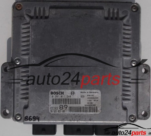 MOTORSTEUERGERÄT ECU STEUERGERAT PEUGEOT 307 2.0 HDI, BOSCH 0 281 011 248, 0281011248, EDC15C2 89, 96 521 837 80, 965218378 