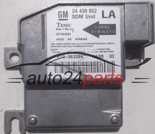 AIRBAG STEUERGERAT  OPEL CORSA C GM 24 439 952 LA Temic 327963935 