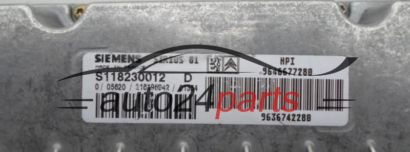 KOMPUTER STEROWNIK SILNIKA CITROEN S118230012 D, S118230012D, SIRIUS 81