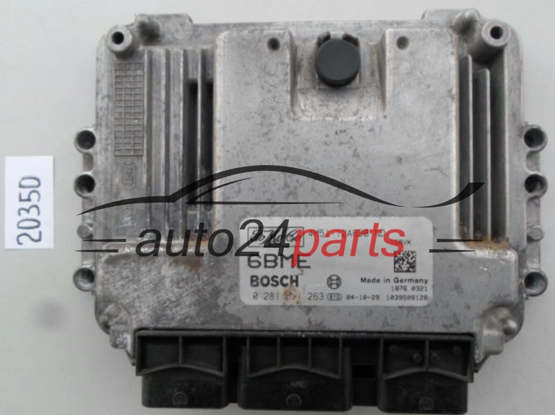 KOMPUTER STEROWNIK SILNIKA FORD FOCUS C-MAX 1.6 TDCI BOSCH 0 281 011 263, 0281011263, FoMoCo 4M51-12A650-ND, 4M5112A650ND, 6BME 