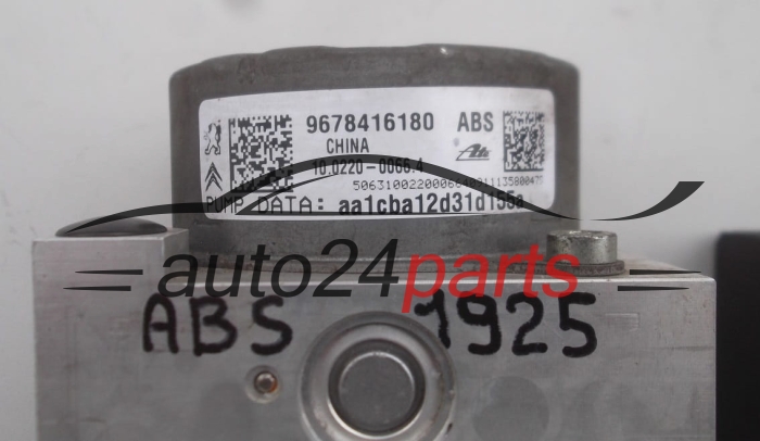 BOMBA HIDRAULICA Y CENTRALITA ABS CITROEN C3 9678416180, ATE 10.0220-0066.4