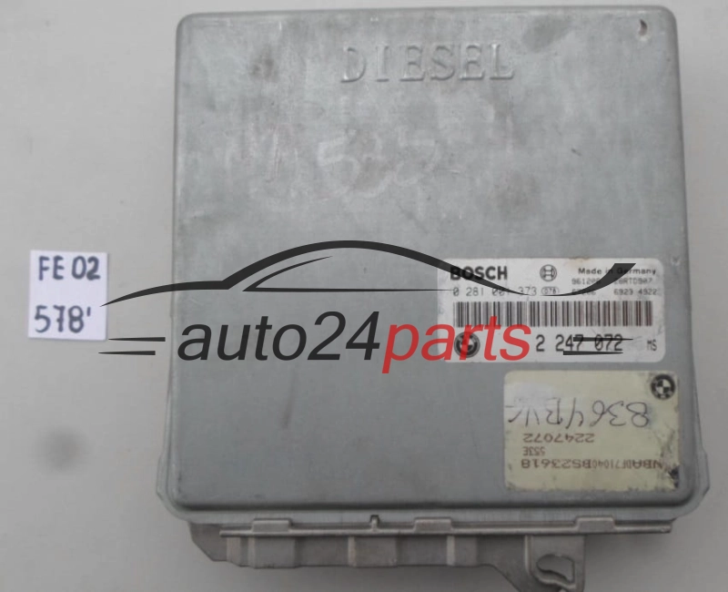 CALCULATEUR MOTEUR BMW 5 E39 525 TDS BOSCH 0281001373, 0 281 001 373, 2247072