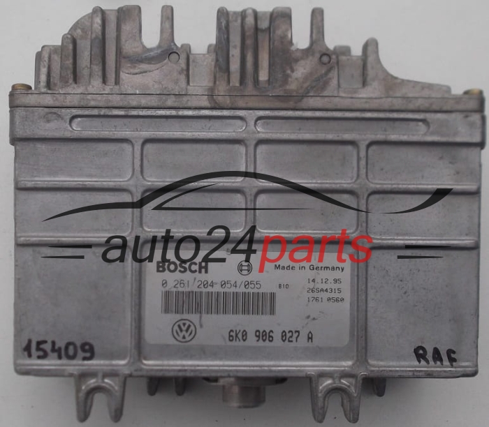 CALCULATEUR MOTEUR VOLKSWAGEN SEAT CORDOBA IBIZA BOSCH 0 261 204 054/055, 0261204054, 0261204055, 6K0 906 027 A, 6K0906027A