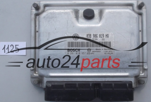 MOTORSTEUERGERÄT ECU STEUERGERÄT SEAT IBIZA 1.9 TDI ATB 038 906 019 HQ, 038906019HQ, BOSCH 0 281 010 957, 0281010957, 28SA5669