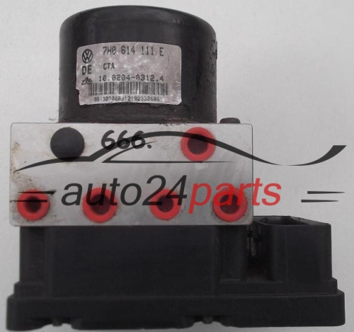 ABS PUMPE BLOCK HYDRAULIKPUMPE STEUERGERAT VOLKSWAGEN TRANSPORTER 7H0 614 111 E, 7H0614111E, ATE 10.0204-0312.4