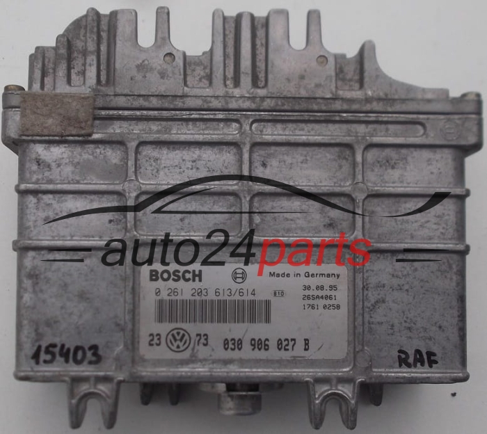 CALCULATEUR MOTEUR VOLKSWAGEN GOLF III VENTO BOSCH 0 261 203 613/614, 0261203613, 0261203614, 030 906 027 B, 030906027B