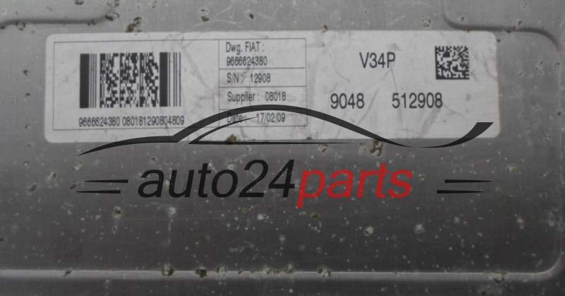 KOMPUTER STEROWNIK SILNIKA PEUGEOT CITROEN FIAT 1.4 Valeo 96 666 243 80