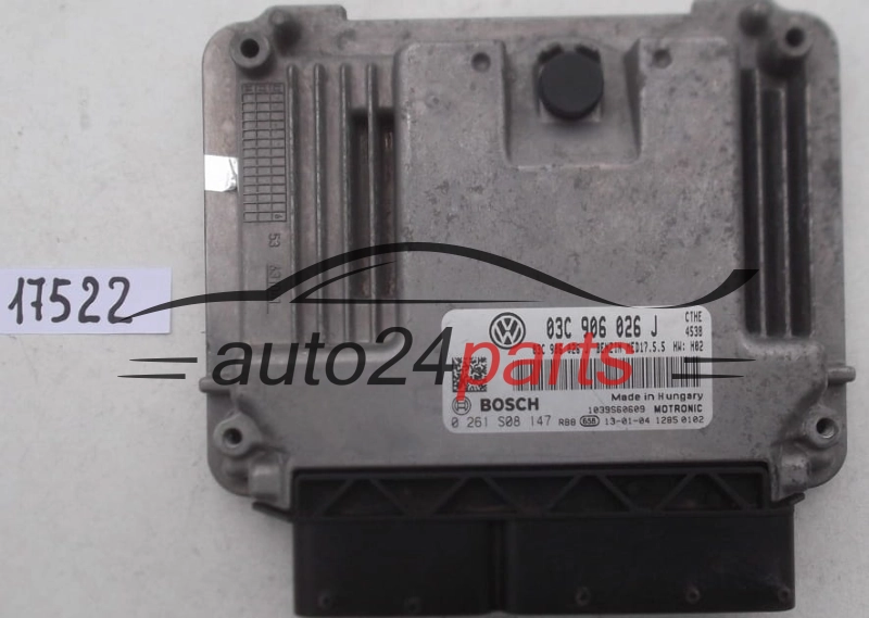 ECU CENTRALITA DE MOTOR SKODA FABIA BOSCH 0 261 S08 147, 03C906026J, MED17. 5.5