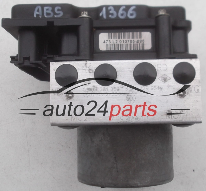 ABS HYDRAULIK-AGGREGAT MIT STEUERGERAET RENAULT CLIO MODUS BOSCH 0 265 231 359, 0265231359, 8200 129 951, 8200129951, 0 265 800 329, 0265800329
