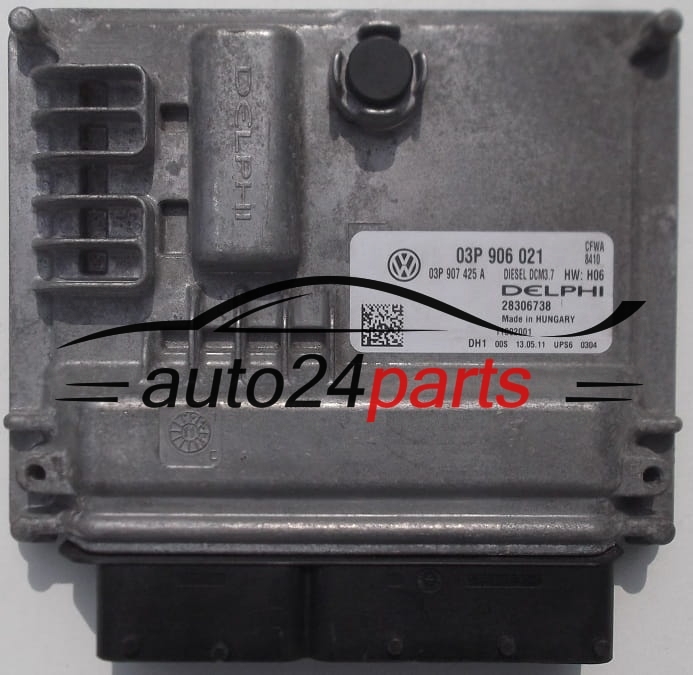 MOTORSTEUERGERÄT ECU STEUERGERAT VOLKSWAGEN POLO 6R 1.2 TDI DELPHI 28306738, 03P 906 021, 03P906021, 03P 907 425 A, 03P907425A
