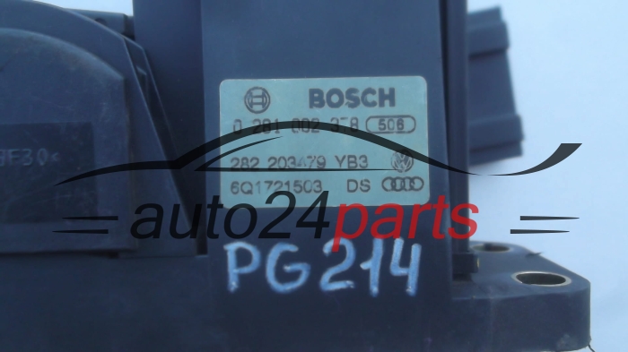 PEDAL GAZU SKODA VW BOSCH 0 281 002 378, 0281002378, 492 407490 YB3, 492407490YB3, 6Q1721503D