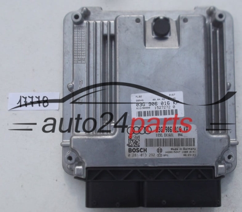 KOMPUTER STEROWNIK SILNIKA AUDI A4 2.0 TDI BOSCH 0 281 013 292, 0281013292, 03G 906 016 KP, 03G906016KP, EDC16U31