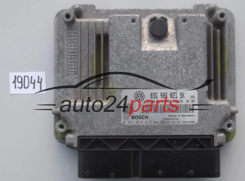 KOMPUTER STEROWNIK SILNIKA SEAT ALTEA 1.9 TDI BOSCH 0 281 014 419, 0281014419, 03G 906 021 SK, 03G906021SK, 03G906021AN, EDC16U34 