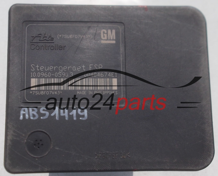 ABS POMPA I STEROWNIK OPEL ASTRA H ZAFIRA B GM  13244860, ATE 10.0206-0287.4, 10020602874, 10.0960-0590.3, 10096005903