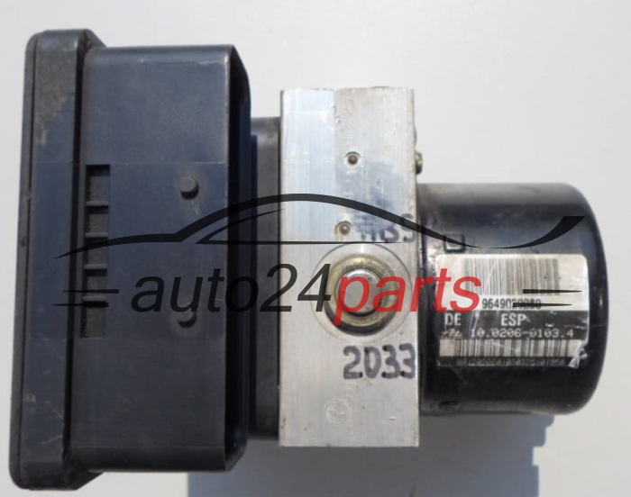 POMPE HYDRAULIQUE ET CALCULATEUR d'ABS  CITROEN C3 9649029080, ATE 10.0206-0103.4