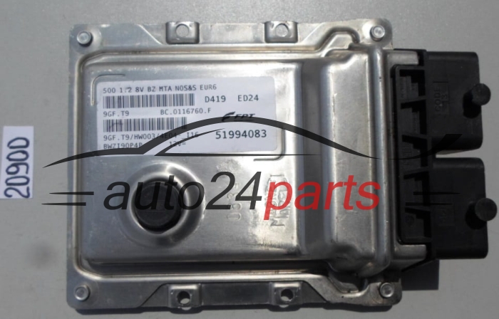 CENTRALITA DE MOTOR FIAT 500 1.2 51994083, 9GF.T9, 9GFT9