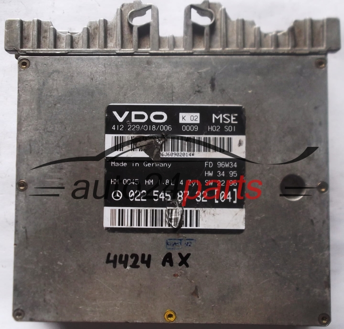 MOTORSTEUERGERÄT ECU STEUERGERAT MERCEDES W202 C180 1.8 A0225458732, 0225458732, A 022 545 87 32, 412.229/018/006, 412229018006 