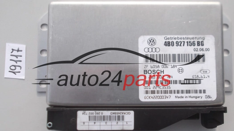 STEROWNIK SKRZYNI AUTOMATYCZNEJ AUDI A6 C5 BOSCH 0 260 002 724, 0260002724, 4B0 927 156 BG, 4B0927156BG