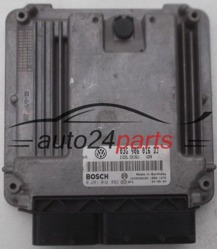 MOTORSTEUERGERÄT ECU STEUERGERÄT  SKODA OCTAVIA 1.9 TDI BOSCH 0 281 011 883, 03G 906 016 DJ